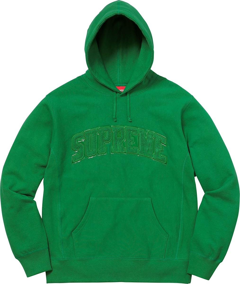 Patent/Chenille Arc Logo Hooded Sweatshirt view 5